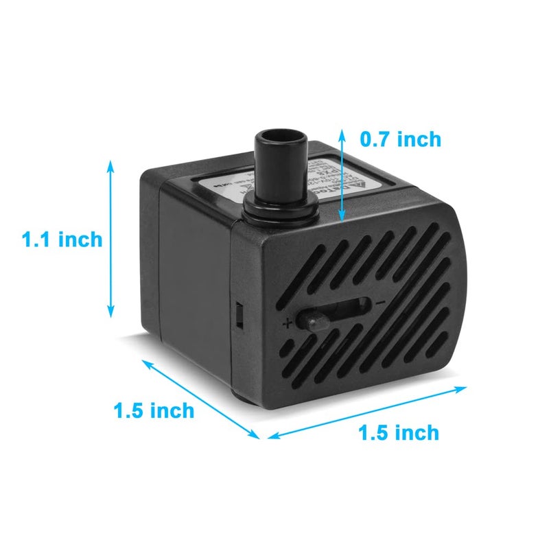 DaToo 50GPH 3W Small Submersible Water Pump Mini Fountain Pump Ultra Quiet For Aquarium Fish Tank Pond Statuary Hydroponics - Image 2