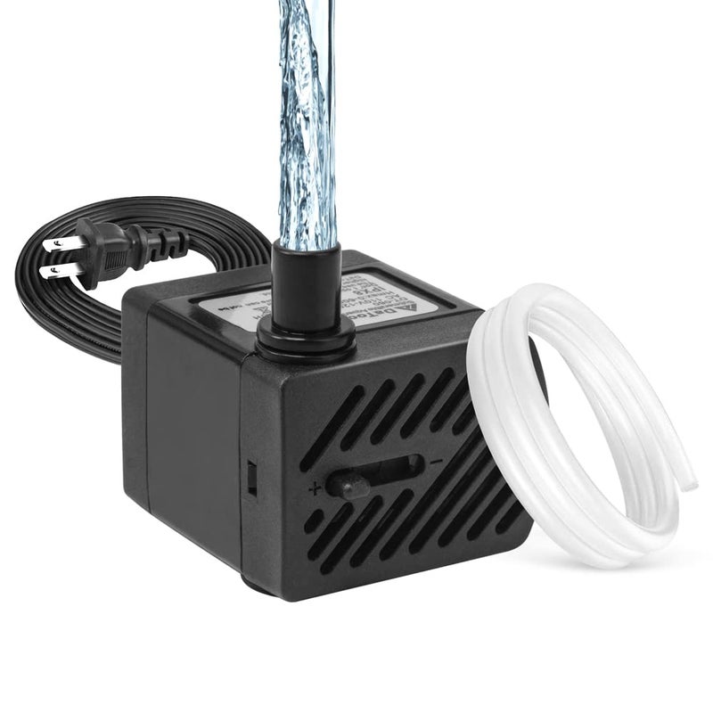 DaToo 50GPH 3W Small Submersible Water Pump Mini Fountain Pump Ultra Quiet For Aquarium Fish Tank Pond Statuary Hydroponics - Image 1