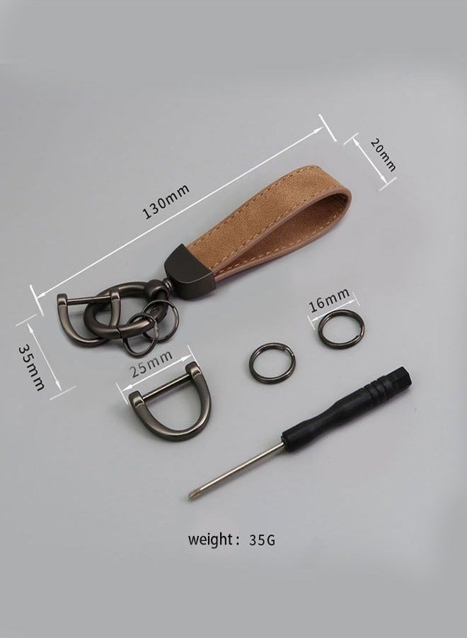 Car Keychain Metal Brown - Image 2