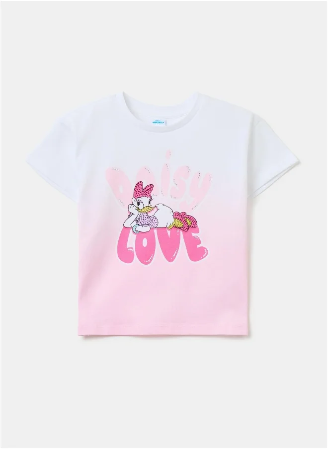 Ovs T-shirt with diamantÃ©s and Daisy Duck print