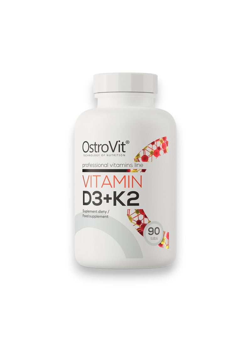 OstroVit Vitamin D3+K2, 90 Tablets - Image 1