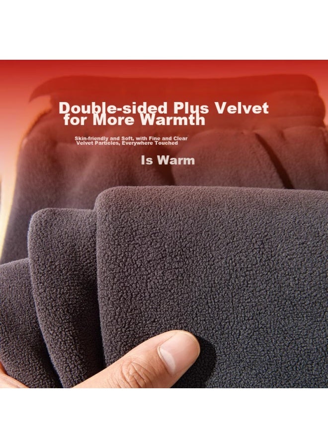 Geniolamode Men's Winter Double-sided Flannel Warm Casual Pants With Fleece Lining From Semir Group Black 3xl - Image 1