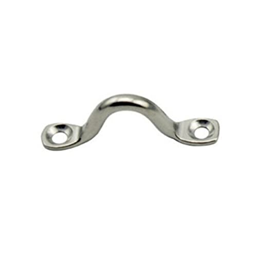GDQLCNXB 20Pcs M6 316 Stainless Steel Bimini Boat Top PAD Eye, Eye Straps, Tie Down, Kayak Deck Loops, Tie Down Anchor Point, footman's Loop for Kayak Canoe Rigging - Image 3