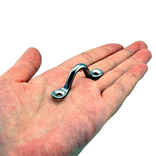 GDQLCNXB 20Pcs M6 316 Stainless Steel Bimini Boat Top PAD Eye, Eye Straps, Tie Down, Kayak Deck Loops, Tie Down Anchor Point, footman's Loop for Kayak Canoe Rigging - Image 4
