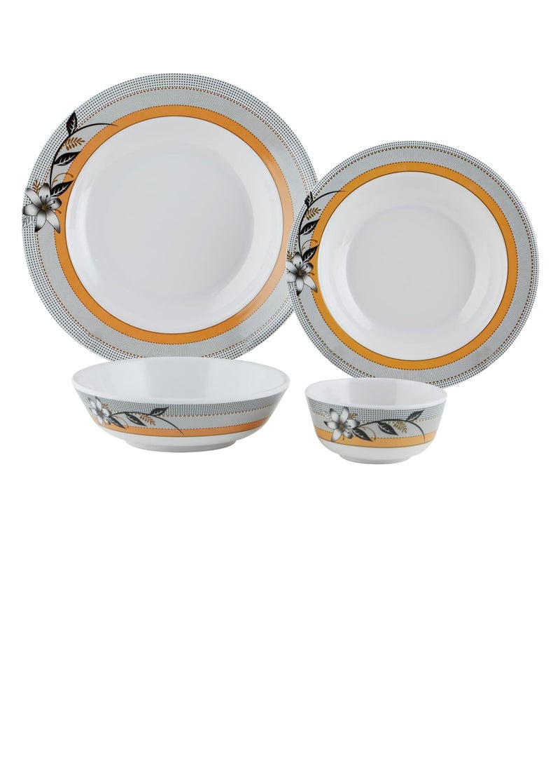 AKDC Royalford 20 pcs Melamine Ware Dinner Set, White, RF7437 - Image 4