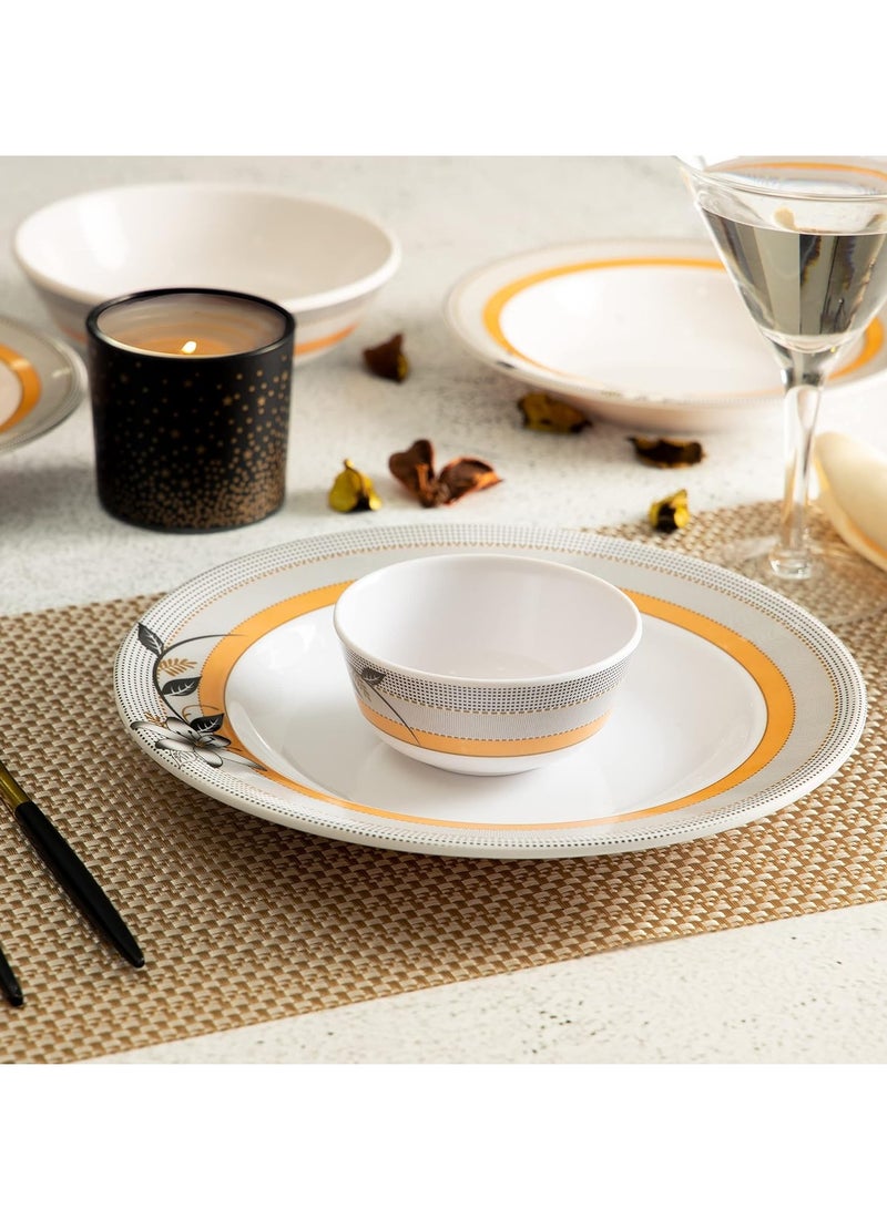 AKDC Royalford 20 pcs Melamine Ware Dinner Set, White, RF7437 - Image 3