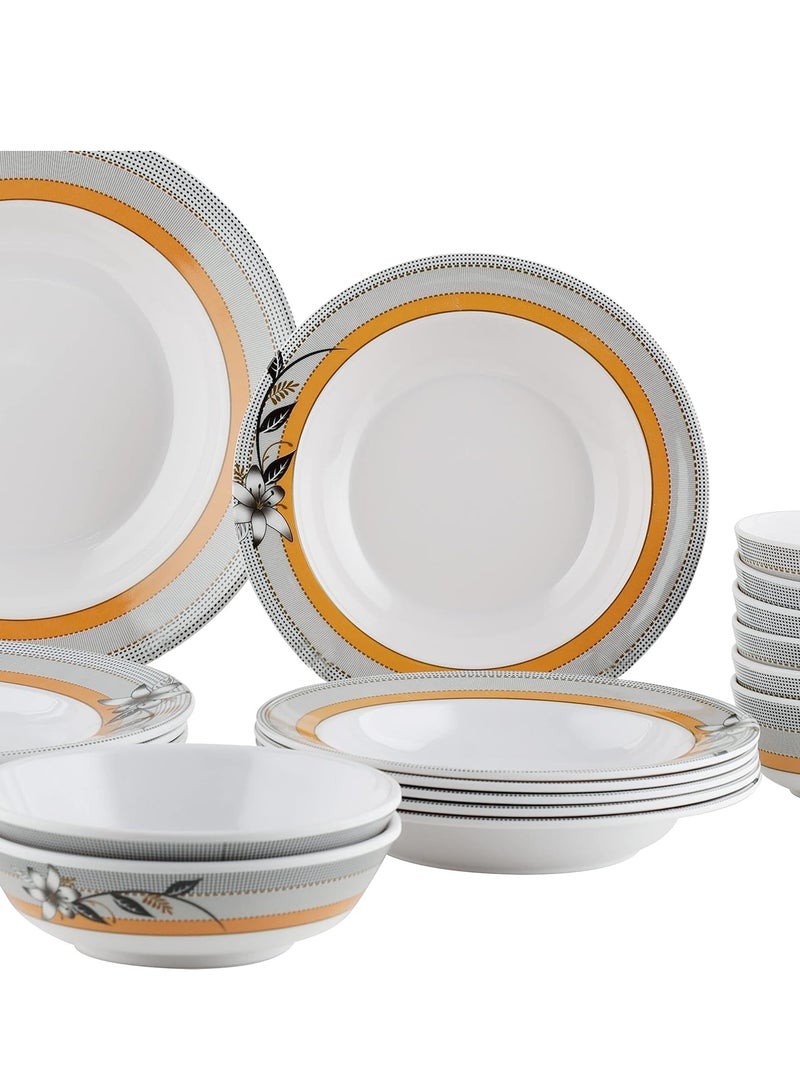 AKDC Royalford 20 pcs Melamine Ware Dinner Set, White, RF7437 - Image 5