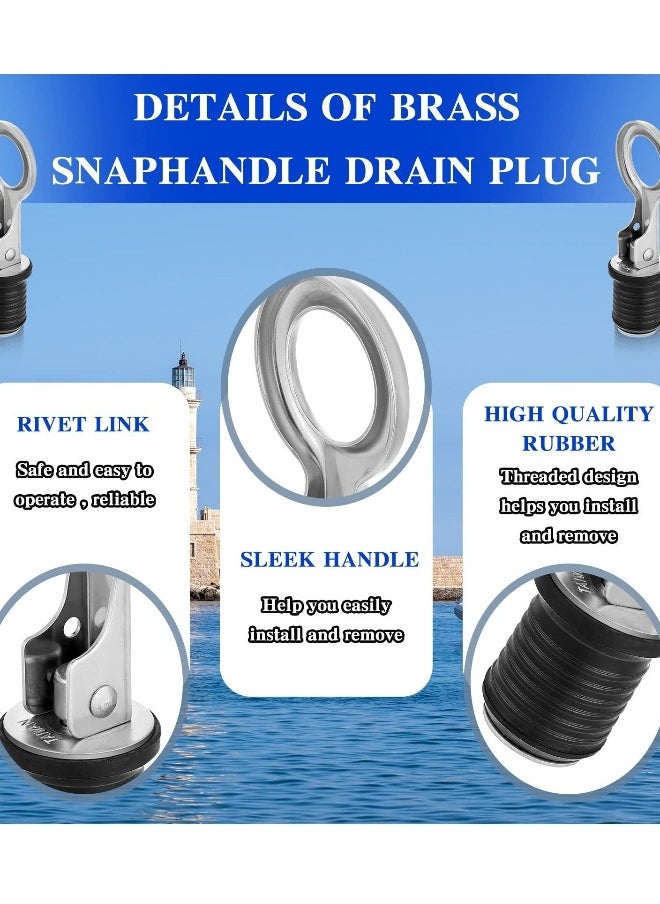 Generic - Snap Handle, Drain Plug, T Handle Drain Plug for 2.54CM Diameter, Drains Handle, Boat Drain Plug, Marine Boat Drain Plugs, Boat Accessories, Drain Plug(2 Pcs ) - Image 1