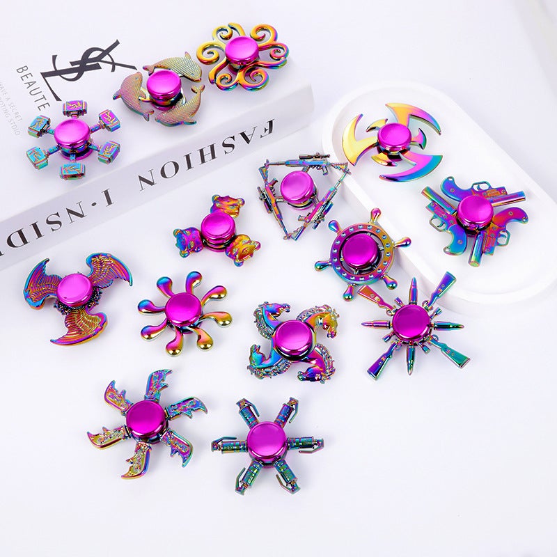 New Colorful Alloy Fingertip Gyro Decompression Artifact Finger Gyro Stall Internet Celebrity Decompression Small Toy - Image 5