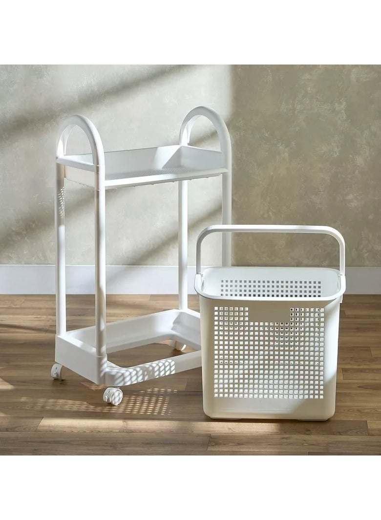 هوم بوكس سلة غسيل مع مساحة تخزين - Image 3