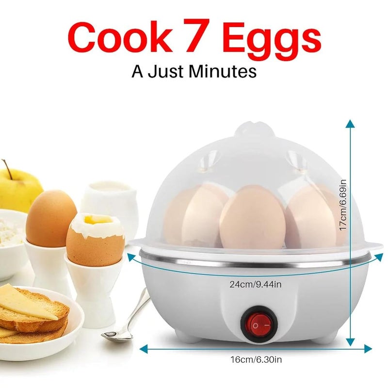 Sument Egg Boiler Poacher Electric Steamer Rapid 7 Eggs Capacity Cooker with 3 Boiling Modes Overheat Protection for Quick Hard Boiled Poached Scrambled Eggs Vegetable Steamers Tray BPAFree - Image 2