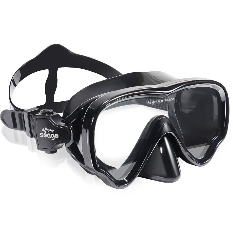 Seago Swim Goggles Snorkel Mask Diving Scuba Mask Snorkeling Goggles for Kids Boys Girls Youth AntiFog 180 Clear View Kids Pool Underwater Swimming Goggles with Nose Cover Snorkel Swim Equipment - Image 2