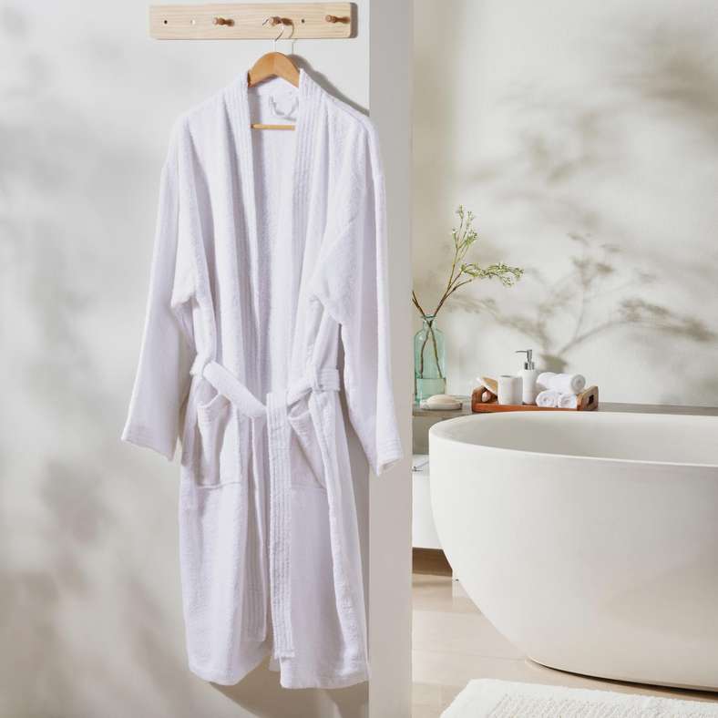 Pan Home Edsel Bathrobe White for Men and Women