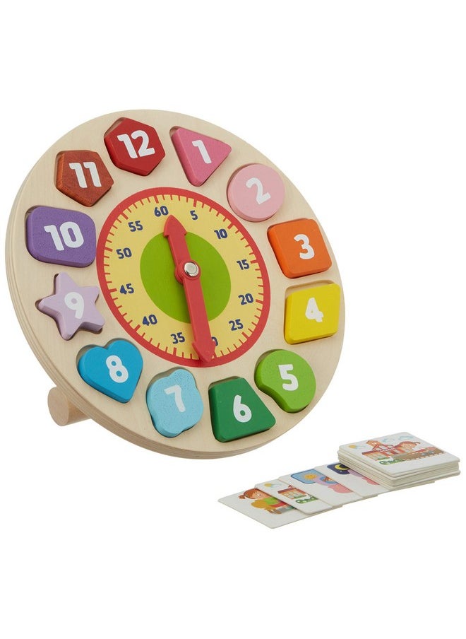 BRAINSMITH Brainsmith Wooden Shape Sorting Clock, Teach Time-Reading, Story-Telling, Numbers and Colours - Early Learning Toy for Pre-School Kids and Toddlers  - Image 4
