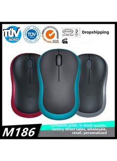 M185 Wireless Mouse Ergonomic Game Office Desktop Notebook Wireless Portable Mouse-Color:Gray Premium Version Matte