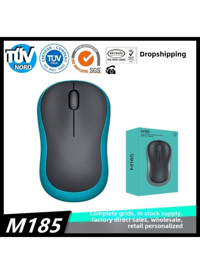 Generic - M185 Wireless Mouse Ergonomic Game Office Desktop Notebook Wireless Portable Mouse-Color:Gray Premium Version Matte - Image 1