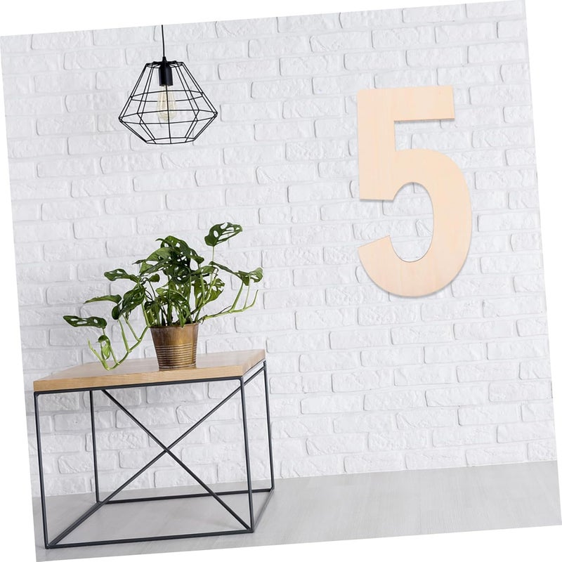 Angoily 2Pcs Unfinished Number Signs Blank Wooden Slices for Home Decor and Party Decorations for Painting and Crafting - Image 4