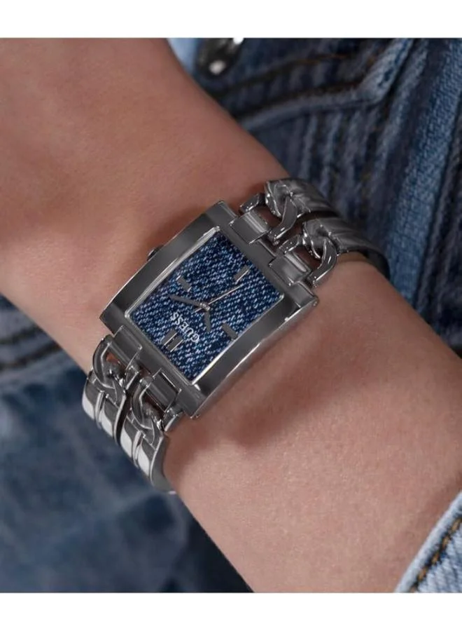 GUESS MOD ID Recycled Steel 24 mm Analog Watch
