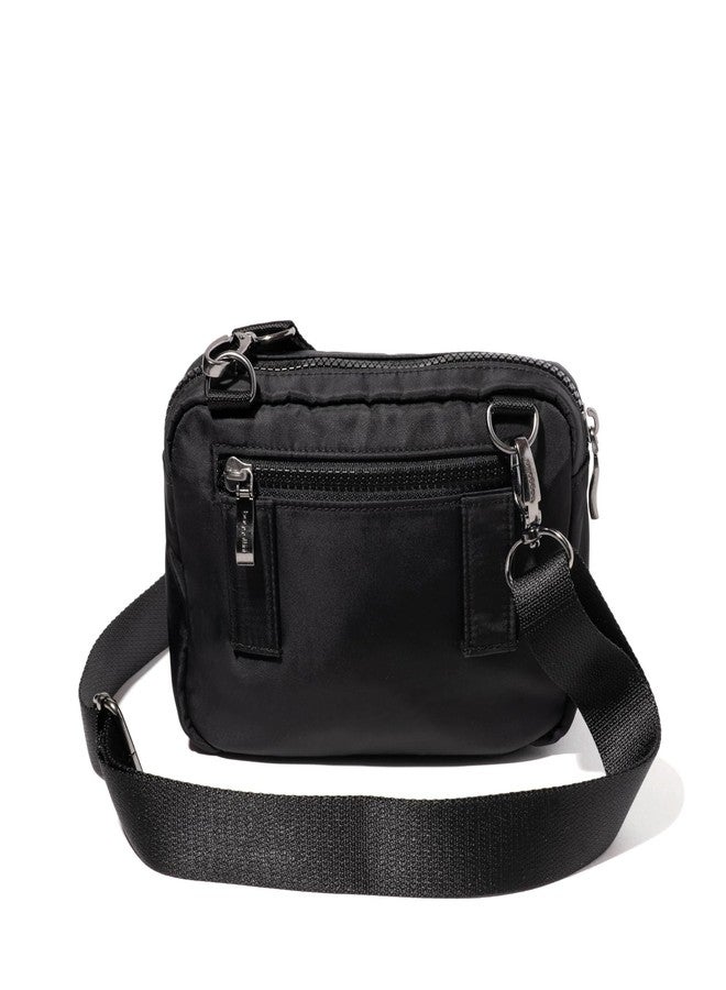 Baggallini Modern Double Zip Crossbody, Black Twill - Image 2