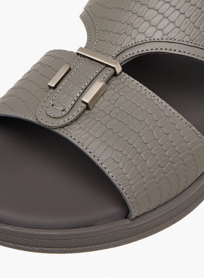 دوتشيني صنادل رجالية عربية سليب أون بلمسة معدنية - Image 4