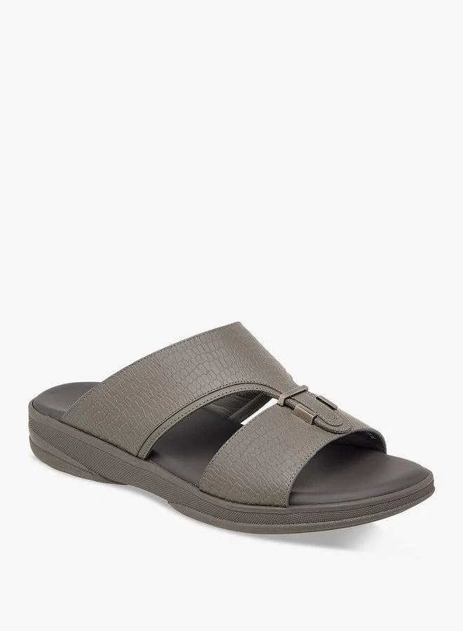 Men's Metal Accent Slip-On Arabic Sandals