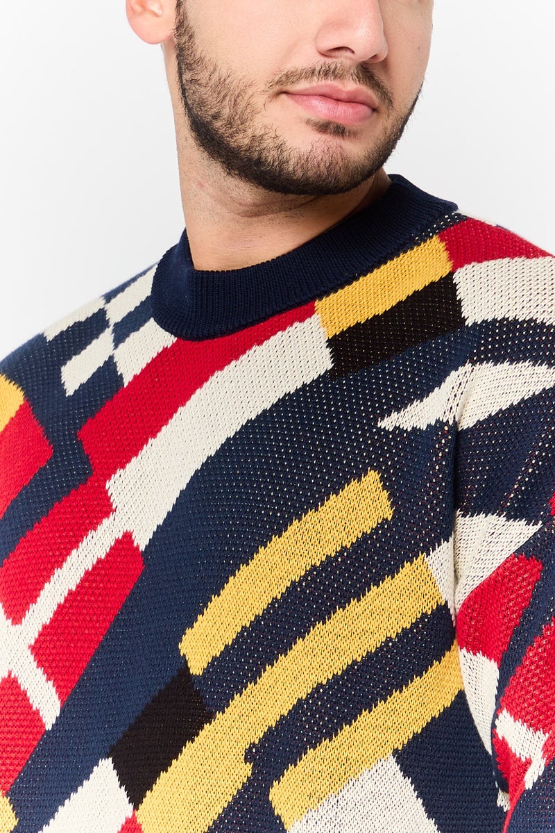 GANT Men Crew Neck Knitted Sweater, Multicolor - Image 3
