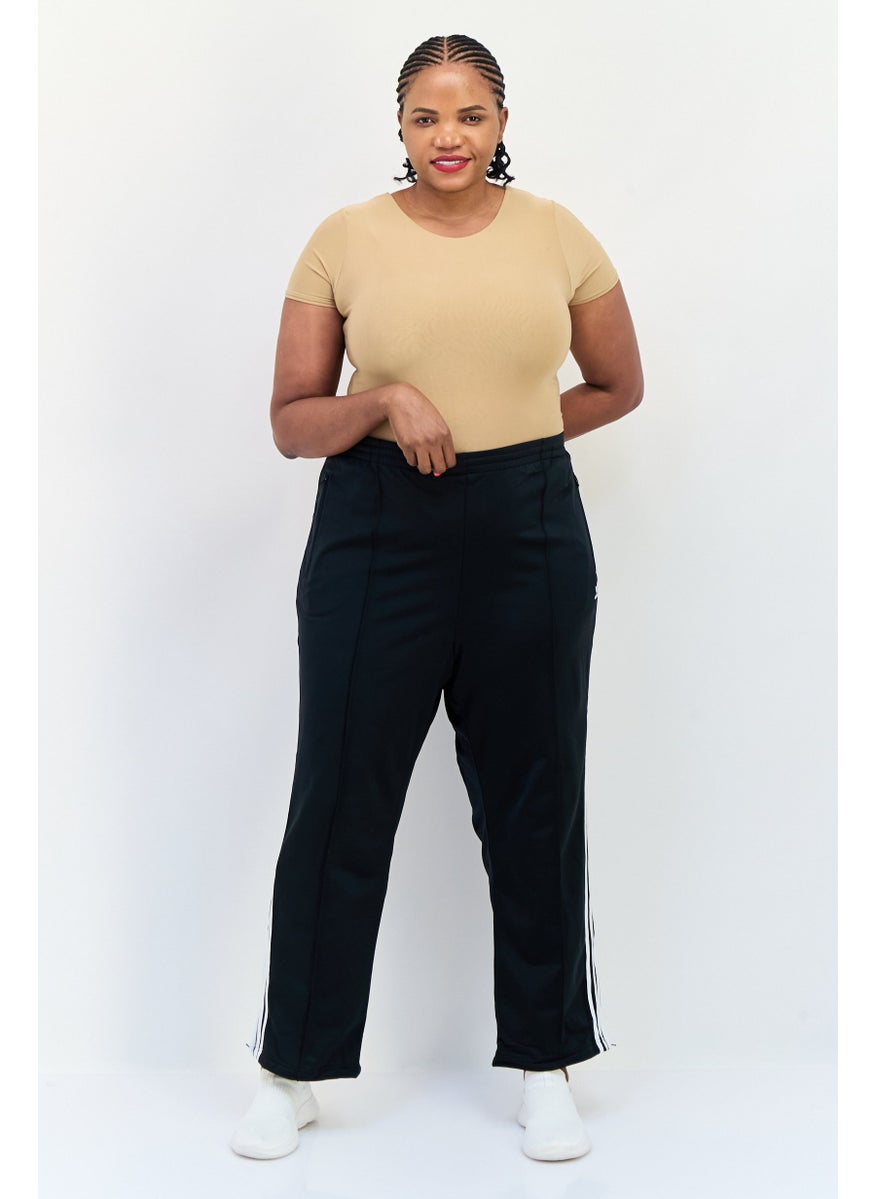 adidas Originals Women Plus Size Drawstring Training Track Pants, Black  - Image 4