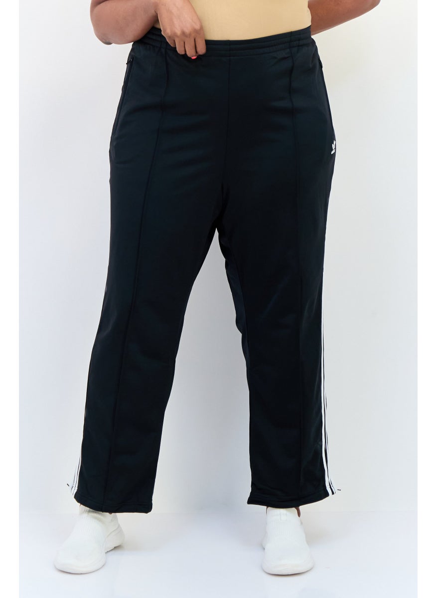 adidas Originals Women Plus Size Drawstring Training Track Pants, Black  - Image 1