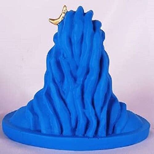 SoilMade Lord Shiva in Dhyana Mudra Adiyogi Shiva Idol for Home Decor, Gift & Puja, Matte Blue, Oval Shape, Resin Made, Size Aprox 8 Inches and 180g, Pack of 1 Blue Adiyogi Shiv Idol in Box - Image 3