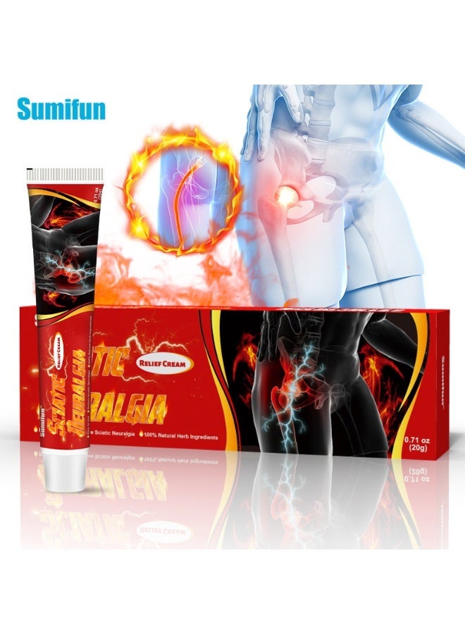 سوميفون كريم سوماتيفون لتخفيف آلام عرق النسا - تركيبة عشبية طبيعية 100% لتخفيف آلام الورك والظهر السفلي والساق، مرهم مهدئ سريع المفعول لآلام العضلات وعدم الراحة العصبية (20 جرام) - Image 1