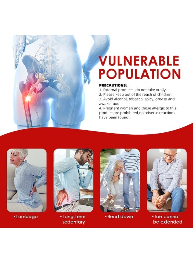 سوميفون كريم سوماتيفون لتخفيف آلام عرق النسا - تركيبة عشبية طبيعية 100% لتخفيف آلام الورك والظهر السفلي والساق، مرهم مهدئ سريع المفعول لآلام العضلات وعدم الراحة العصبية (20 جرام) - Image 2