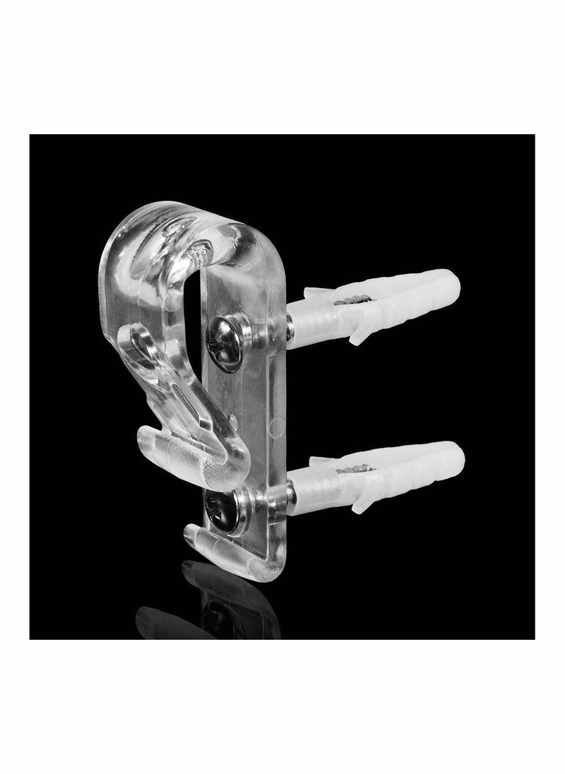 Generic - Clear Roller Blind Clip with Screws, Plastic Pillars for Vertical Roman Roller Blinds Ball Chain Cord Control Blind Safety Clip for Cord Child - Image 1