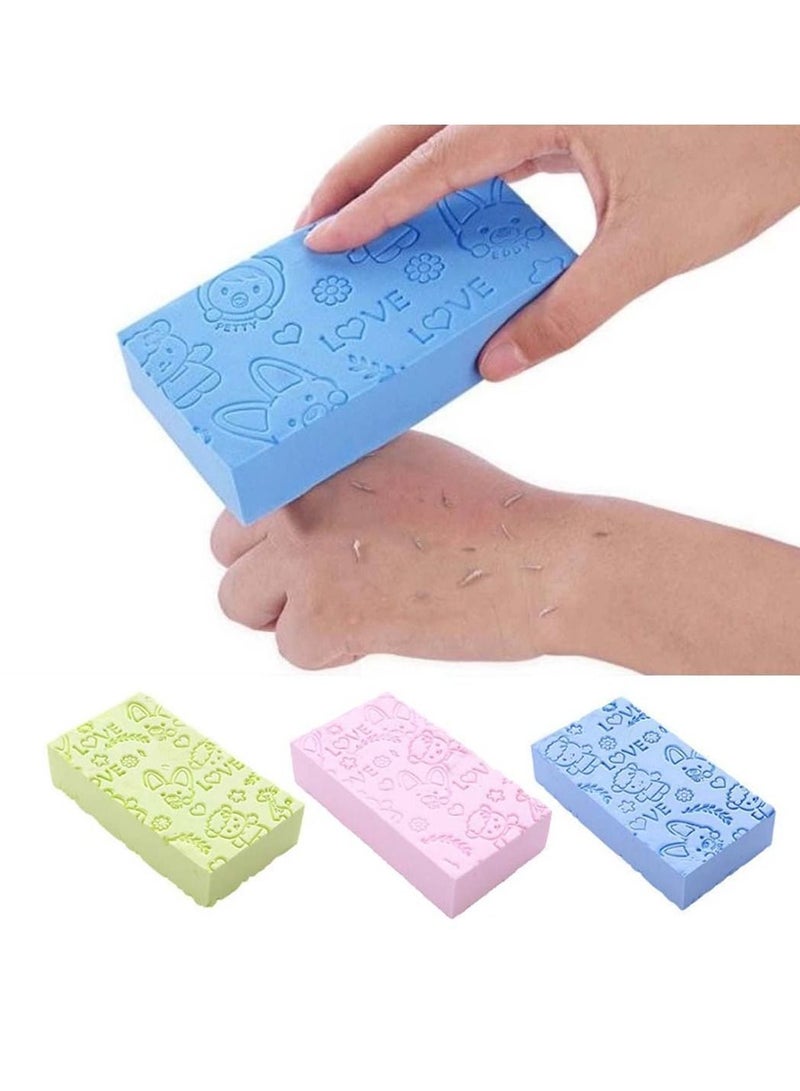 Y&D Body Exfoliating Sponge Baby Shower Brush Soft Bath Cleaning for Adults Kids Men Women Skin Spa Smooth 3 Pcs - Image 1
