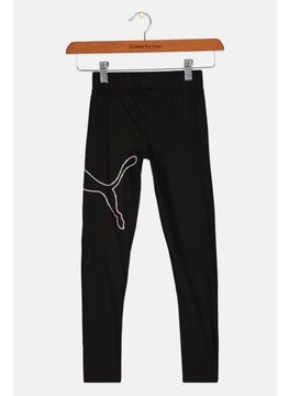 PUMA Kids Girl Brand Logo Leggings, Black  - Image 2