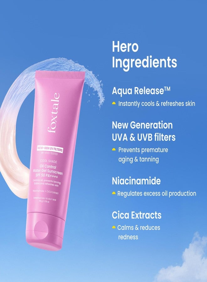 Foxtale Aqua-Gel Sunscreen SPF 50 PA++++ for Oily Skin | In-Vivo Tested | 100% New-Gen UV Filters | Prevents Tan | Controls oil, Cools & Mattefies | For oily, combination & normal skin | Lightweight, Airy, Non-Greasy, No White Cast | For Men & Women - Image 4