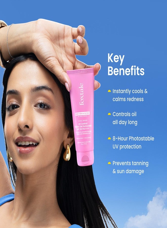 Foxtale Aqua-Gel Sunscreen SPF 50 PA++++ for Oily Skin | In-Vivo Tested | 100% New-Gen UV Filters | Prevents Tan | Controls oil, Cools & Mattefies | For oily, combination & normal skin | Lightweight, Airy, Non-Greasy, No White Cast | For Men & Women - Image 3