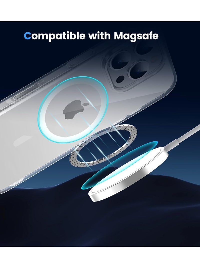BORTONY iPhone 15 Pro Max Case Clear Magnetic Cover for iPhone 15 Pro Max Yellowing Resistant Scratch-Resistant Back Phone Case for iPhone 15 Pro Max - Image 4