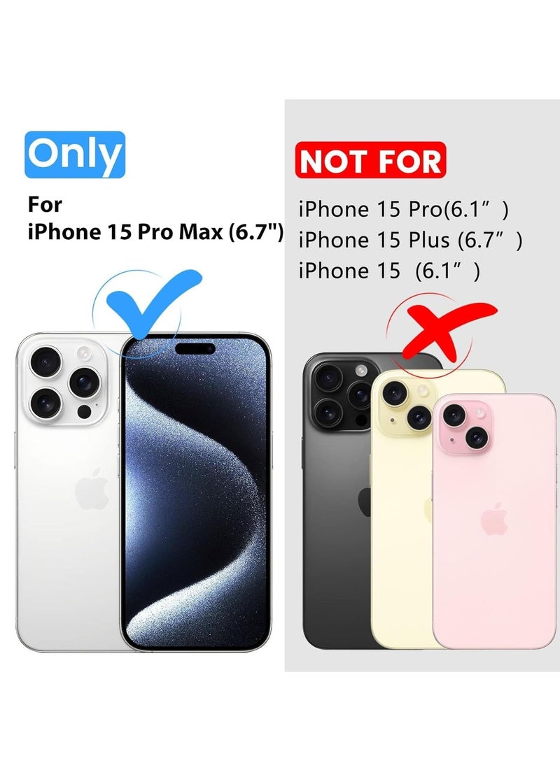 BORTONY iPhone 15 Pro Max Case Clear Magnetic Cover for iPhone 15 Pro Max Yellowing Resistant Scratch-Resistant Back Phone Case for iPhone 15 Pro Max - Image 3