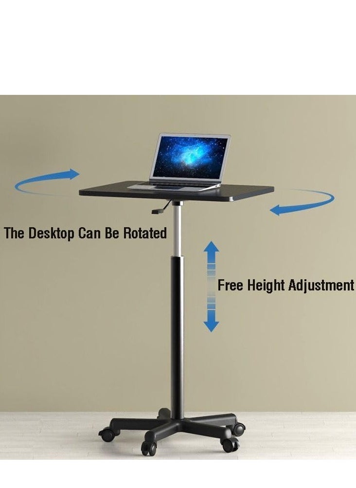 Generic - XLTFUC Lectern Podium Stand, Movable Lecture Client Reception Desk, Multifunctional Laptop Table Desk Work Station for Office Home School Auditorium - Image 1