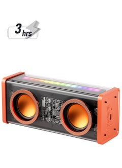 FlashHawk Transparent Bluetooth 5.1 Wireless Outdoor Speakers,10W Bluetooth Speakers Support TWS Pairing, LED Colorful Lights, Stereo Sound, for Home, Party, Travel  - Image 1
