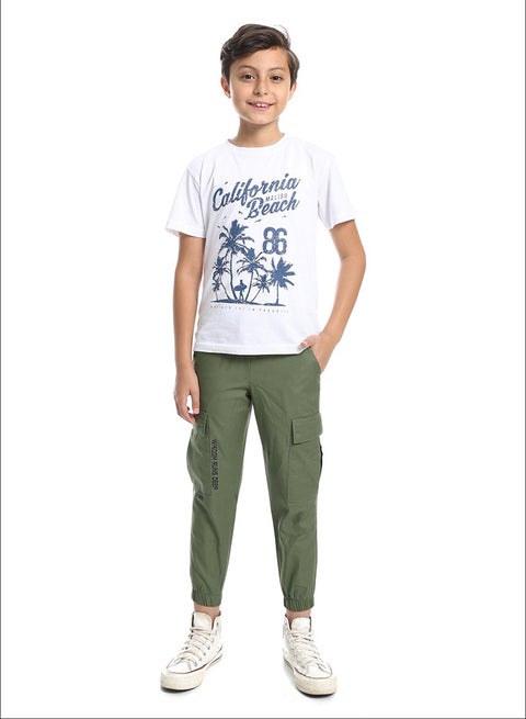 بنطلون رياضي للأولاد بكاحل مطاطي