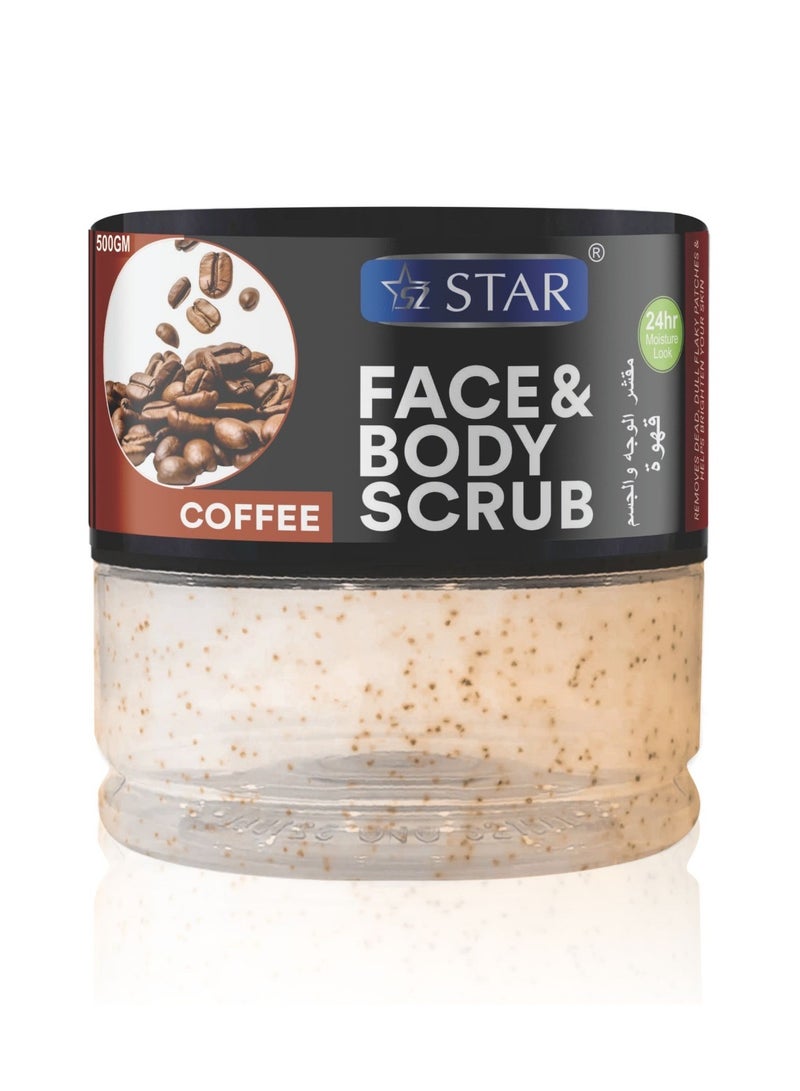 Coffee Face & Body Scrub – Exfoliating & Hydrating Facial Scrub with Natural Coffee Extracts for Smooth, Glowing Skin – Daily Scrub with Deep Cleansing & 24-Hour Moisture Lock – Face Scrub Suitable for All Skin Types