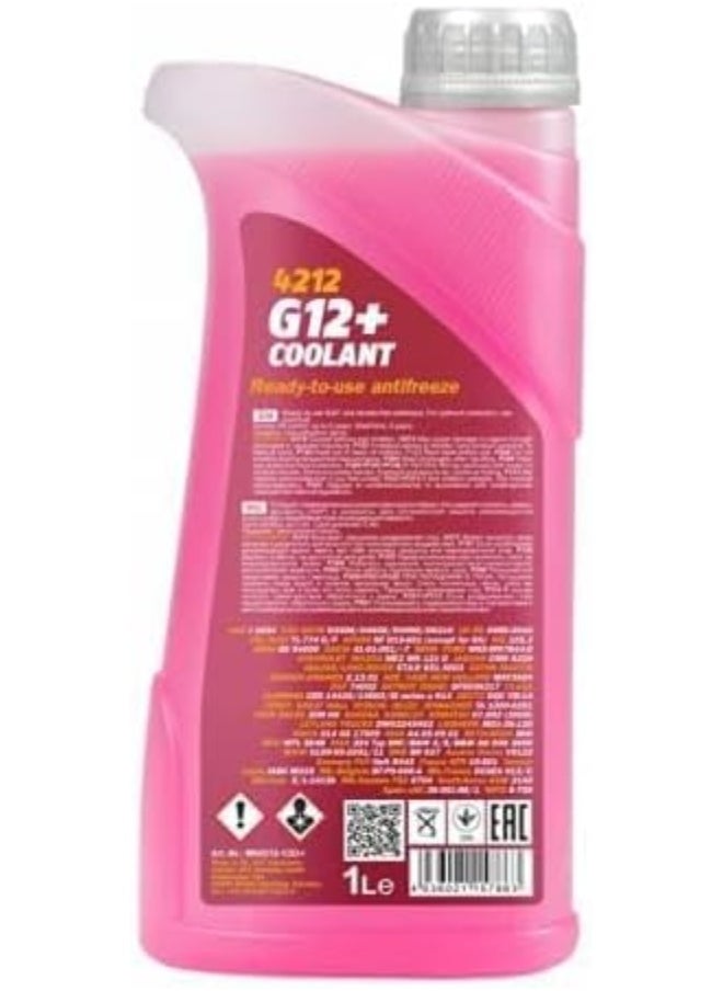 مانول مانول أحمر G12 + سائل تبريد مضاد للتجمد جاهز للاستخدام 1 لتر  - Image 2