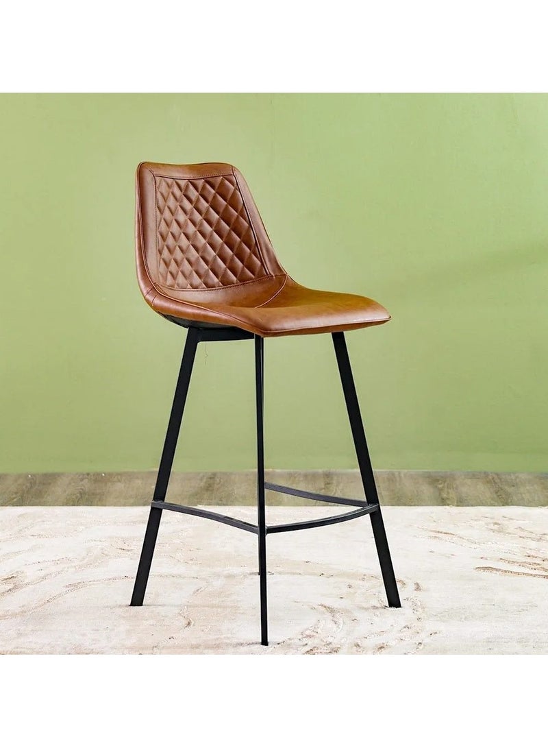 DANUBE HOME مجموعة من 2 كرسي طعام من جديون، كراسي طعام قوية ومتينة للمطبخ بتصميم عصري لأثاث غرفة المعيشة المنزلية وغرفة الطعام، الطول 49 سم × العرض 55 سم × الارتفاع 108.5 سم - خشب البلوط الطبيعي / البني - Image 4