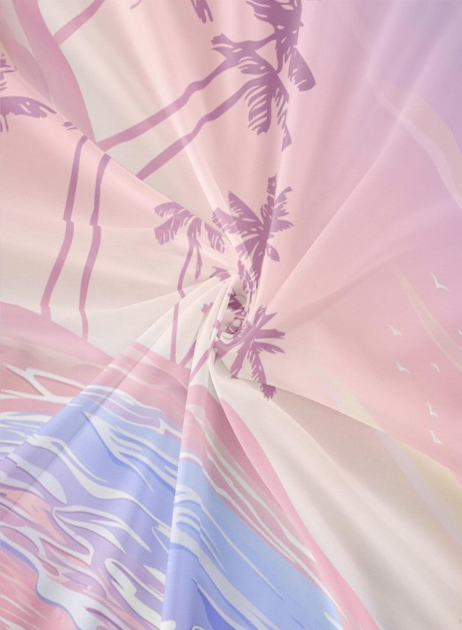 Homewish Pink Beach Duvet Cover Set Twin Size,Kids Girls Romantic Hawaii Ocean Style Bedding Set Teens Lover Room Decor,Palm Tree Comforter Cover Girly Summer Quilt Cover,1 Pillowcase,(No Comforter) - Image 5