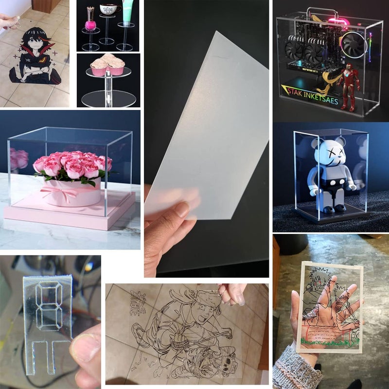Slasa SLASA Clear Acrylic Sheet 1pc 6x12 8mm Plexiglass Panel for DIY, Craft, Photo Frame Replacement, Display Projects, Signage, Laser Cutting, CNC by SLASA TRADING  - Image 4