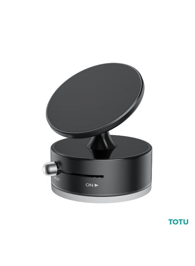 Totu Vacuum Magnetic Car Phone Holder 360° Rotation Dashboard & Windshield Mount Strong Alignment Phone Bracket – Black - Image 1