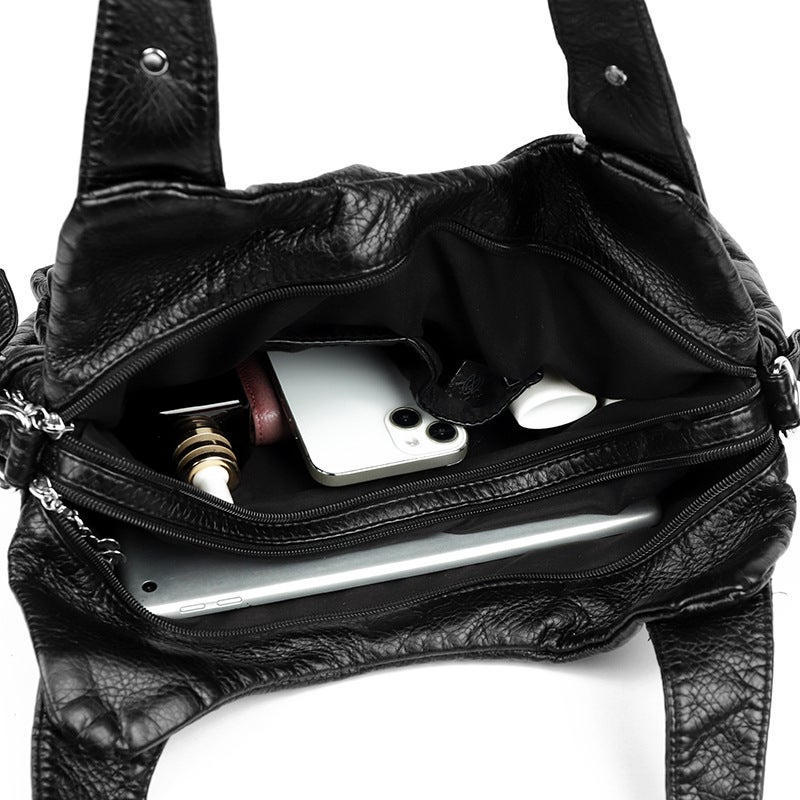 Women's PU Large Capacity Shoulder Tote Bag - Image 4