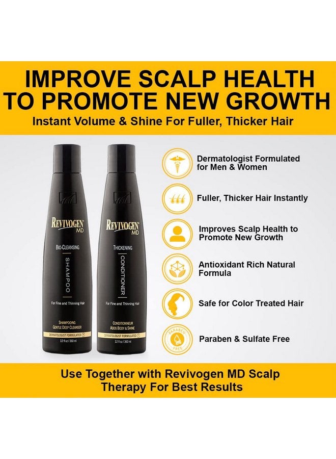 Revivogen MD Bio-Cleansing Shampoo and Conditioner for Thinning Hair, DHT Blocker Shampoo, Hair Loss Shampoo, Shampoo Thinning Hair, Conditioner for Thinning Hair, Hair Loss Conditioner 12oz - Image 3