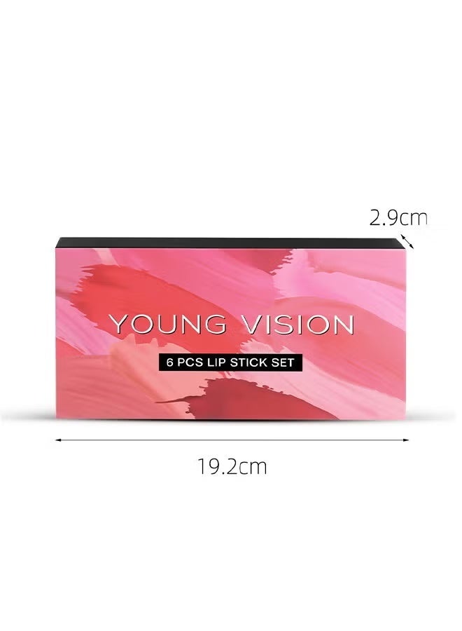 YOUNG VISION 6 Pcs Lip STICK Set,Matte matte lipstick gift box set, non-stick lipstick, velvet moisturizing - Image 5